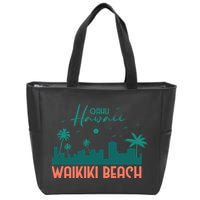 Waikiki Beach Zip Tote Bag