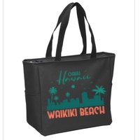 Waikiki Beach Zip Tote Bag