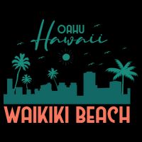 Waikiki Beach Zip Tote Bag