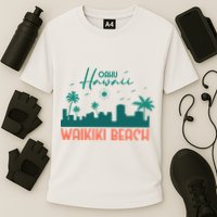 Waikiki Beach Cooling Performance Crew T-Shirt