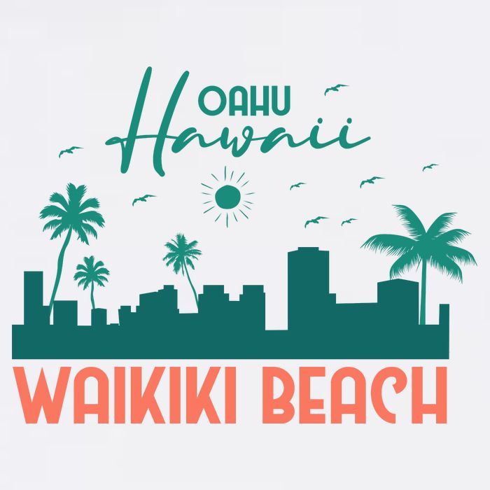 Waikiki Beach Cooling Performance Crew T-Shirt