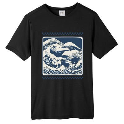 Wave Blue With Cats Less Cat Ladies For Harris Funny Cute Gift Tall Fusion ChromaSoft Performance T-Shirt