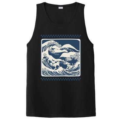 Wave Blue With Cats Less Cat Ladies For Harris Funny Cute Gift PosiCharge Competitor Tank