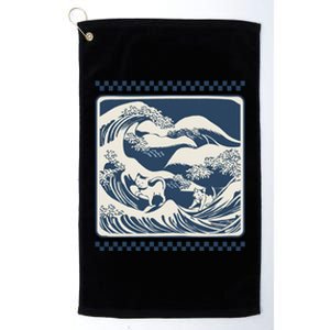 Wave Blue With Cats Less Cat Ladies For Harris Funny Cute Gift Platinum Collection Golf Towel