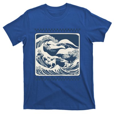 Wave Blue With Cats Less Cat Ladies For Harris Funny Cute Gift T-Shirt