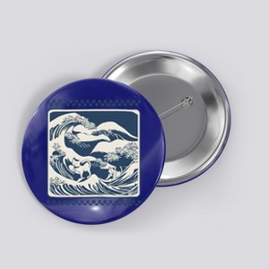 Wave Blue With Cats Less Cat Ladies For Harris Funny Cute Gift Button