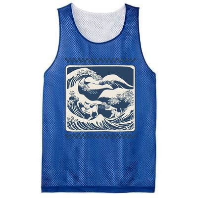 Wave Blue With Cats Less Cat Ladies For Harris Funny Cute Gift Mesh Reversible Basketball Jersey Tank