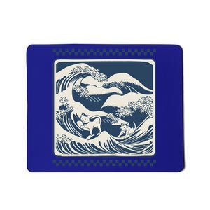 Wave Blue With Cats Less Cat Ladies For Harris Funny Cute Gift Mousepad