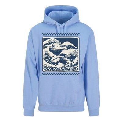 Wave Blue With Cats Less Cat Ladies For Harris Funny Cute Gift Unisex Surf Hoodie