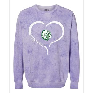 West Branch Warriors Logo Half Heart Slogan Hs Colorblast Crewneck Sweatshirt