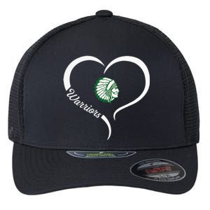 West Branch Warriors Logo Half Heart Slogan Hs Flexfit Unipanel Trucker Cap