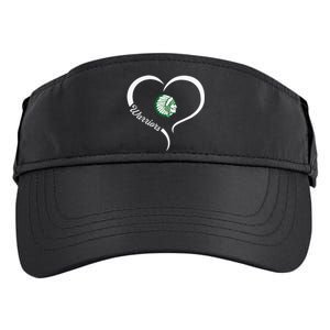 West Branch Warriors Logo Half Heart Slogan Hs Adult Drive Performance Visor