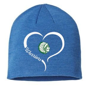 West Branch Warriors Logo Half Heart Slogan Hs Sustainable Beanie