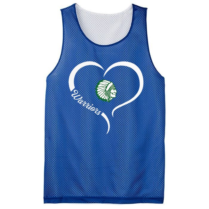 West Branch Warriors Logo Half Heart Slogan Hs Mesh Reversible Basketball Jersey Tank