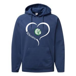 West Branch Warriors Logo Half Heart Slogan Hs Performance Fleece Hoodie