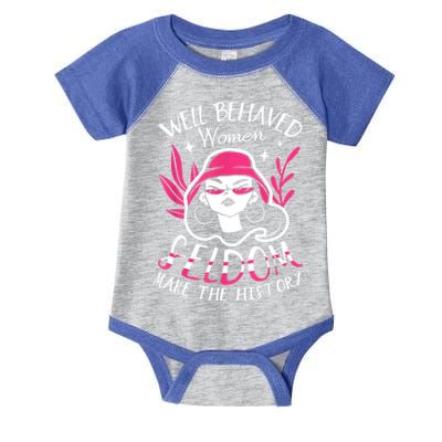 Well Behaved Womenn Seldom Make The History For A Feminist Infant Baby Jersey Bodysuit