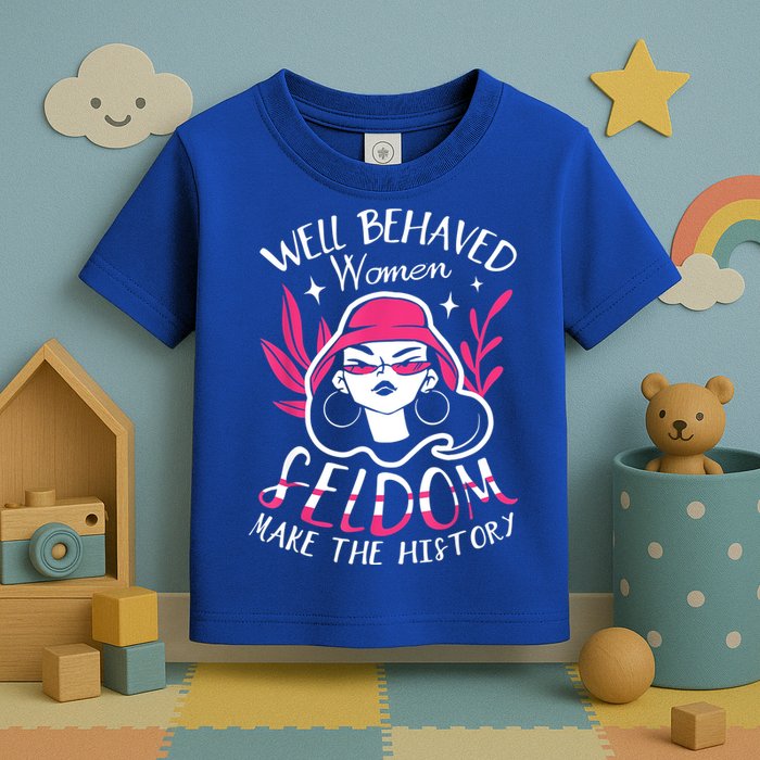 Well Behaved Womenn Seldom Make The History For A Feminist Toddler T-Shirt