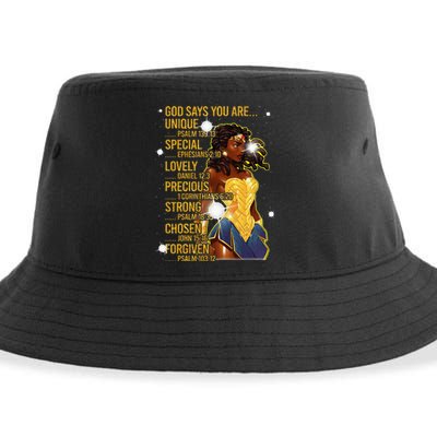 Wonder Black Woman Black Strong Sustainable Bucket Hat