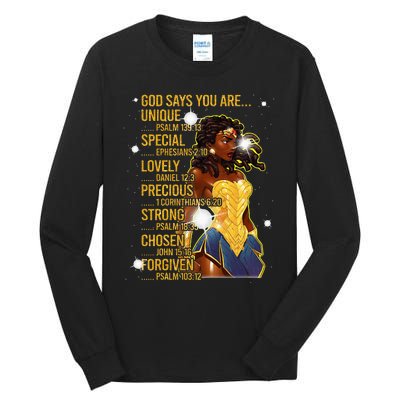 Wonder Black Woman Black Strong Tall Long Sleeve T-Shirt