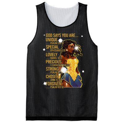 Wonder Black Woman Black Strong Mesh Reversible Basketball Jersey Tank