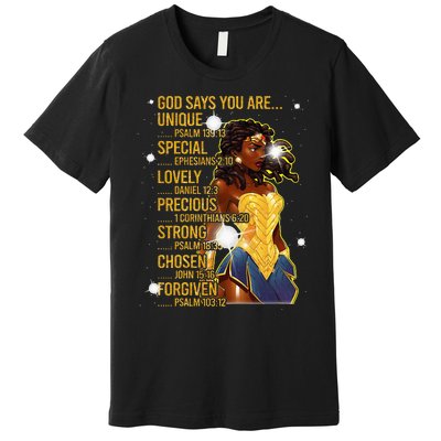 Wonder Black Woman Black Strong Premium T-Shirt