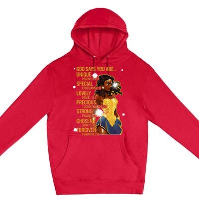 Wonder Black Woman Black Strong Premium Pullover Hoodie