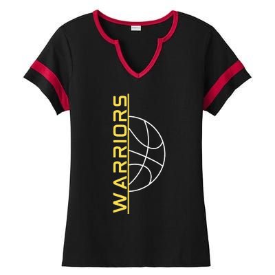 Warriors Basketball Ladies Halftime Notch Neck Tee