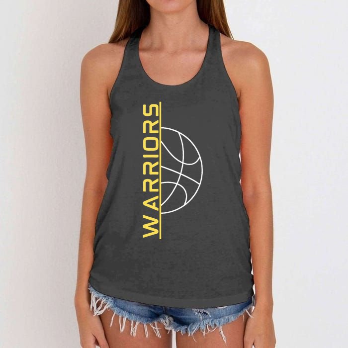 Warriors Basketball Women's Knotted Racerback Tank