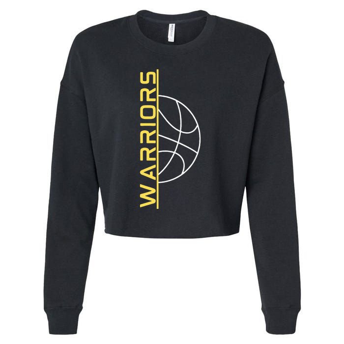 Warriors Basketball Cropped Pullover Crew