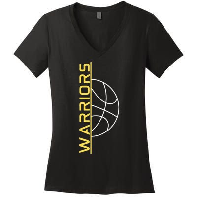 Warriors Basketball Women's V-Neck T-Shirt