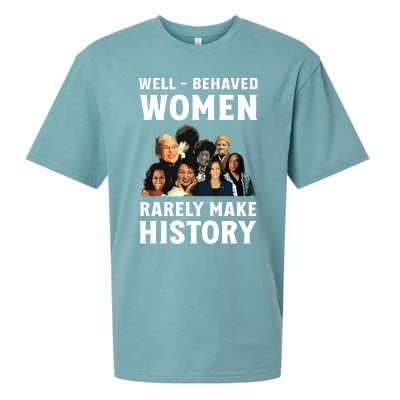 Well Behaved Women Rarely Make History Kamala Harris 2024 Sueded Cloud Jersey T-Shirt