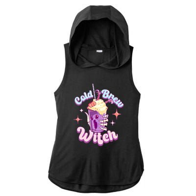 Witch Brew Witchy Skeleton Hand And Halloween Latte Gift Ladies PosiCharge Tri-Blend Wicking Draft Hoodie Tank