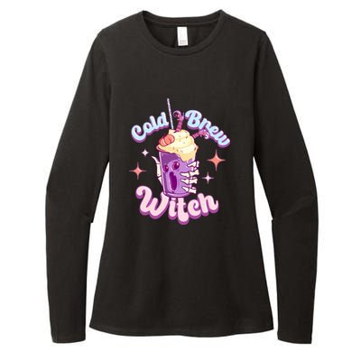 Witch Brew Witchy Skeleton Hand And Halloween Latte Gift Womens CVC Long Sleeve Shirt