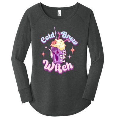 Witch Brew Witchy Skeleton Hand And Halloween Latte Gift Women's Perfect Tri Tunic Long Sleeve Shirt