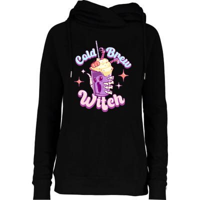 Witch Brew Witchy Skeleton Hand And Halloween Latte Gift Womens Funnel Neck Pullover Hood