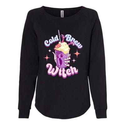 Witch Brew Witchy Skeleton Hand And Halloween Latte Gift Womens California Wash Sweatshirt