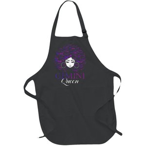 Wo Black Wo Afro Hair Gemini Queen Birthday Gift Full-Length Apron With Pockets