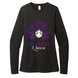 Wo Black Wo Afro Hair Gemini Queen Birthday Gift Womens CVC Long Sleeve Shirt