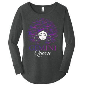 Wo Black Wo Afro Hair Gemini Queen Birthday Gift Women's Perfect Tri Tunic Long Sleeve Shirt