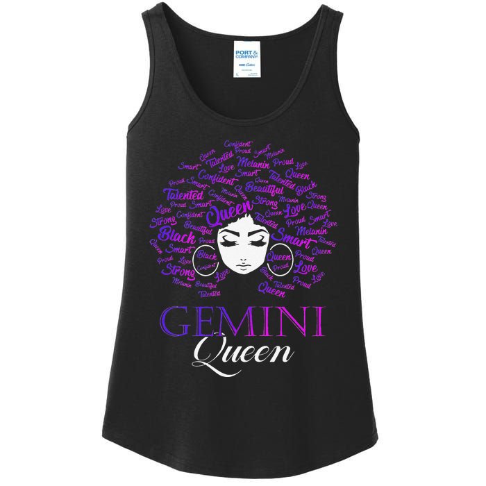 Wo Black Wo Afro Hair Gemini Queen Birthday Gift Ladies Essential Tank