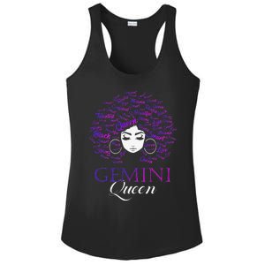 Wo Black Wo Afro Hair Gemini Queen Birthday Gift Ladies PosiCharge Competitor Racerback Tank