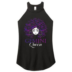 Wo Black Wo Afro Hair Gemini Queen Birthday Gift Women's Perfect Tri Rocker Tank