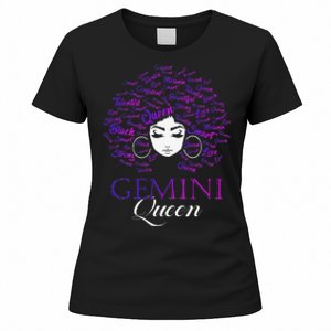 Wo Black Wo Afro Hair Gemini Queen Birthday Gift Women's T-Shirt