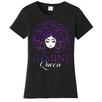 Wo Black Wo Afro Hair Gemini Queen Birthday Gift Women's T-Shirt