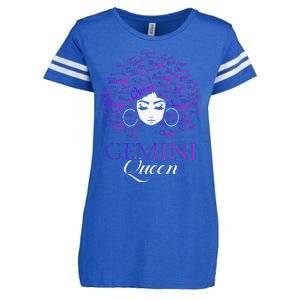 Wo Black Wo Afro Hair Gemini Queen Birthday Gift Enza Ladies Jersey Football T-Shirt