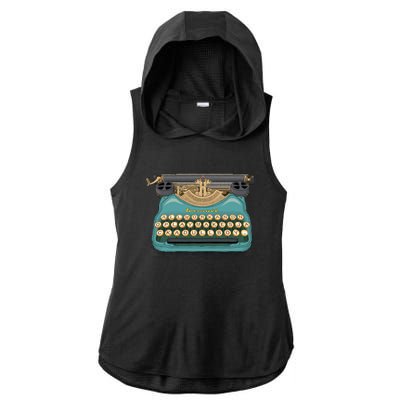 Writer&X27;S Block Ladies PosiCharge Tri-Blend Wicking Draft Hoodie Tank