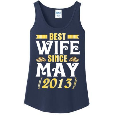 Womens Best Wife Since May 2013 Husband Marriage 10 Years Wedding Ladies Essential Tank