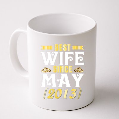 Womens Best Wife Since May 2013 Husband Marriage 10 Years Wedding Coffee Mug