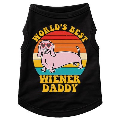 WorldS Best Wiener Daddy Funny Dog Lover Design Doggie Tank