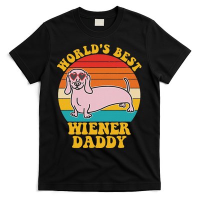 WorldS Best Wiener Daddy Funny Dog Lover Design T-Shirt